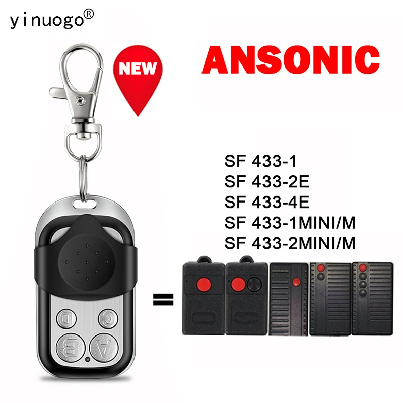 

ANSONIC SF 433-1 433-2E 433-4E 433-1MINI/M 433-2MINI/M 433,92 МГц Фиксированный код ANSONIC SF 433 1 2E 3E 4E Пульт дистанционного управления дверью гаража