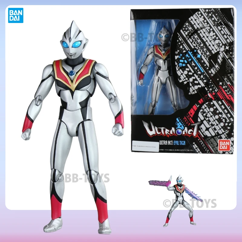 

В наличии Bandai ультра-экшн-фигурка из серии Ultraman злого Тига, подвижная аниме фигурка, коллекционная оригинальная коробка, готовые игрушки, хобби