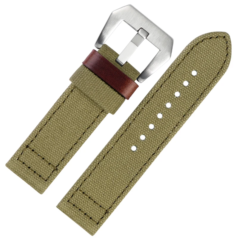 Luxury 24mm High-Quality Nylon Fabric Watch Band for Men – Premium Canvas Strap