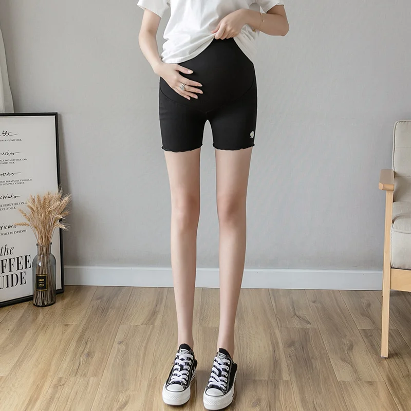 Maternity High Waist Tights Pants Pregnant Women Adjustable Bottoming Pants Women Comfortable Breathable Elastic Leggings Shorts