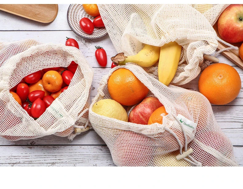 Borse Frutta Verdura Traspiranti Sacchetti In Rete Per Frutta E