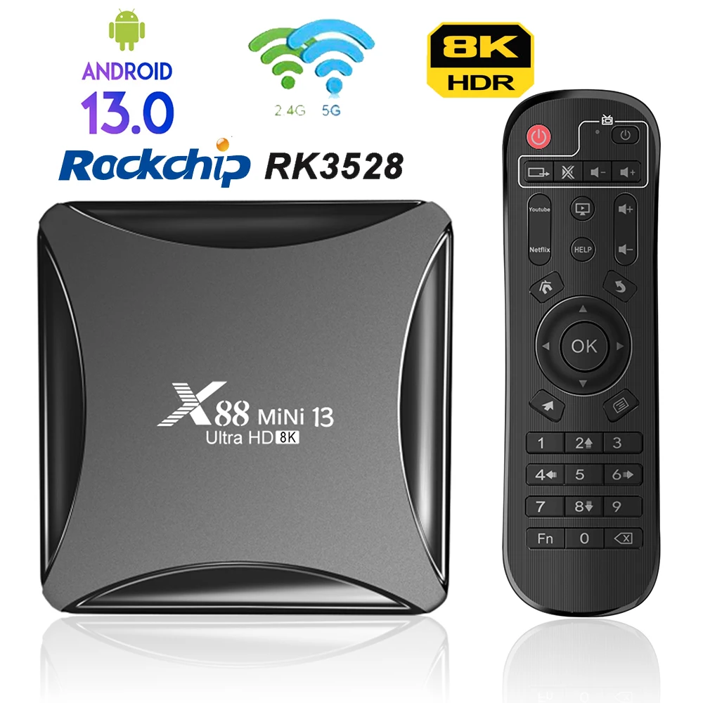 LEMFO X88 Pro MINI 13 Smart TV Box Android 13 RK3528 Dual Wifi 8K 4GB ...