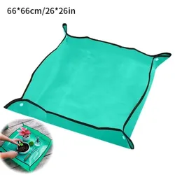 Waterproof Foldable Gardening and Repotting Mat (Green 66x66cm)
