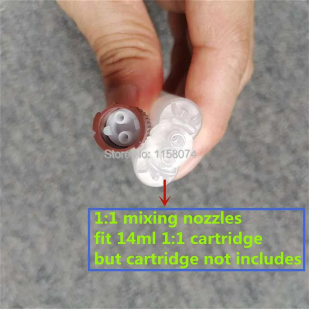 Description Picture 4 of item500pcs 1:1 Mixing Nozzles Static Mixer Mix Tips for 14ml Cartridge 2-part Epoxy Resin AB Glue Acrylic Adhesive Mixed