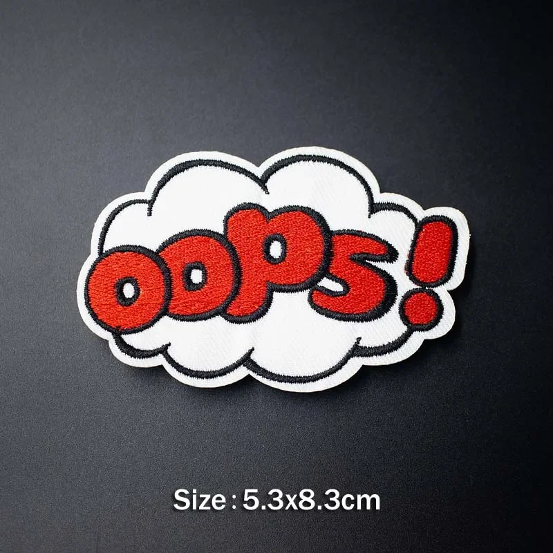 Фото Крутые нашивки OOPS POW LOVE для творчества, декоративные нашивки для украшения одежды, джинсов, сумок, шляп, одежды, шитья, декоративные нашивки с аппликацией №2