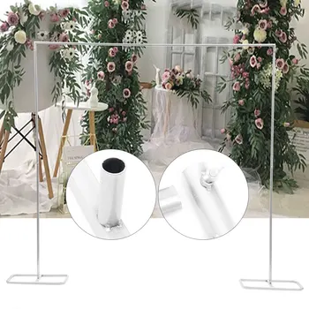 2*2.1m Wedding Arch Rectangle Large Size White Iron Wedding Arch Backdrop Stand Balloon Frame for Wedding Party Decor 2