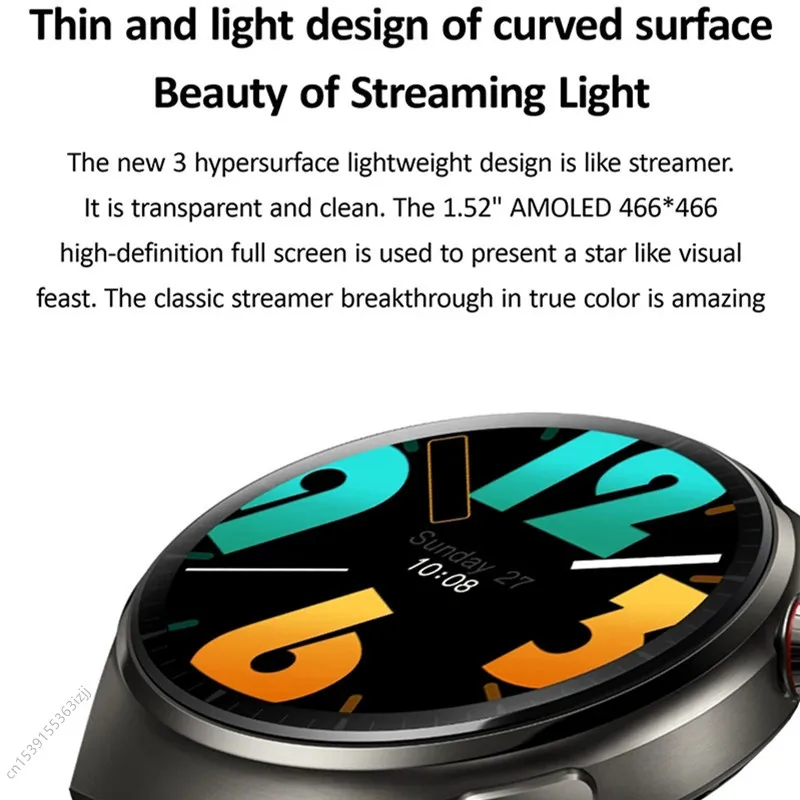 Ʈ ġ HK8 Hero ChatGPT AMOLED ũ ,  ȭ ħ, NFC ɹڼ, AI  SOS Ʈġ, 1.52 ġ
