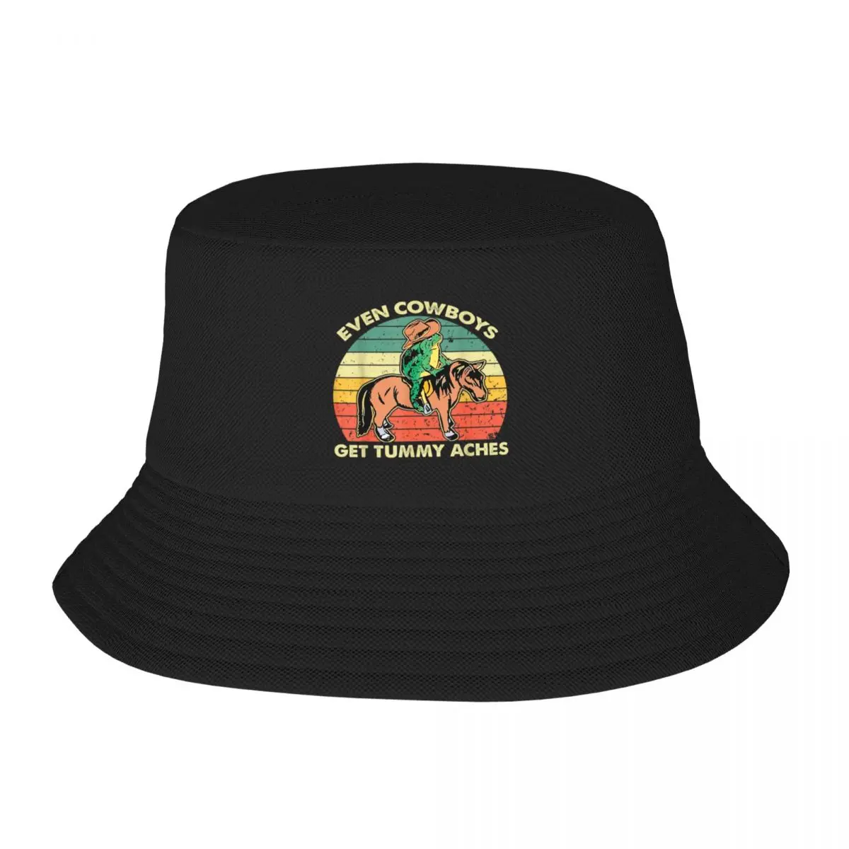 

New Even cowboys get tummy achesCap Bucket Hat Sun Cap Kids Hat Horse Hat Women Beach Fashion Men's