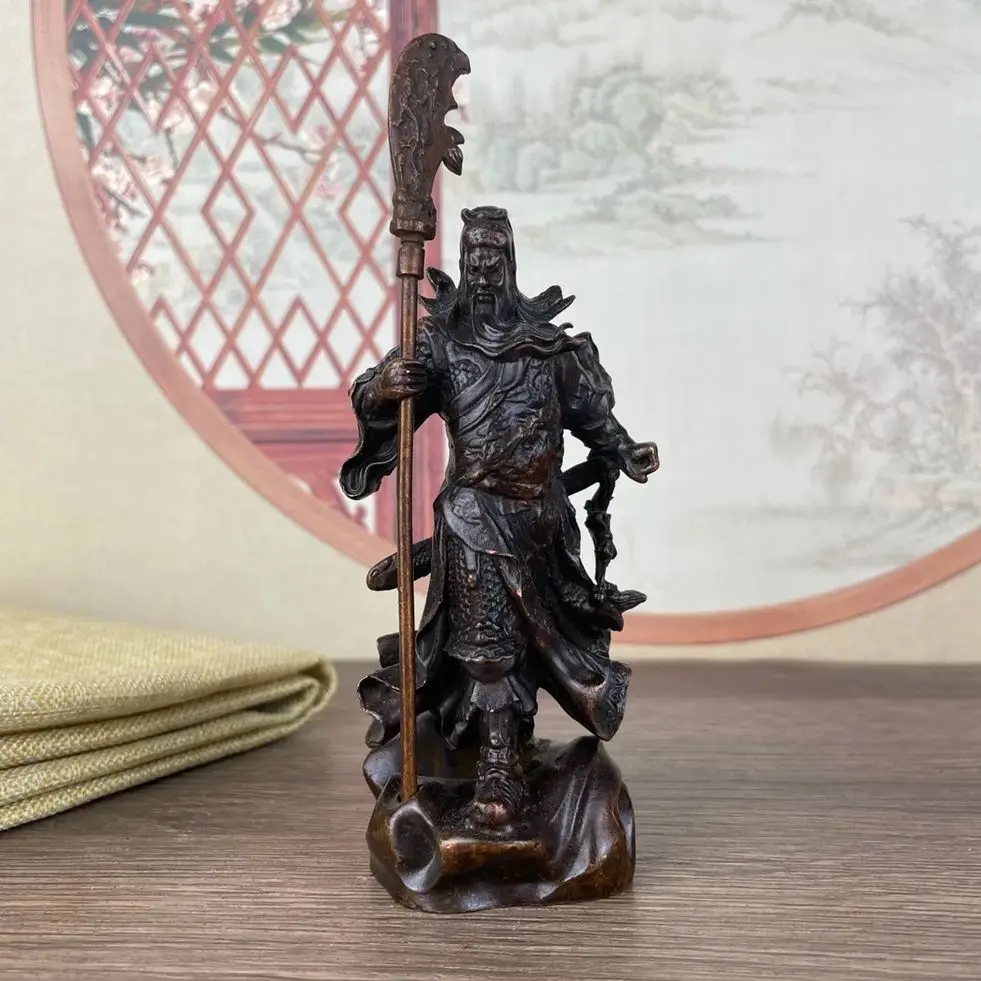 

Elaboration Statue Guan Yu of Lucky Wealth , Metal Crafts, Room Decoration, Home Decoration, Free Delivery