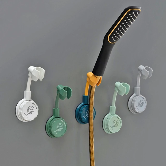 1pc, Shower Head Holders Universal Shower Head Plastic Handheld Showerhead  Bracket Adjustable Bracket Wall Mount For Bathroom With Adhesive Stick , Ba