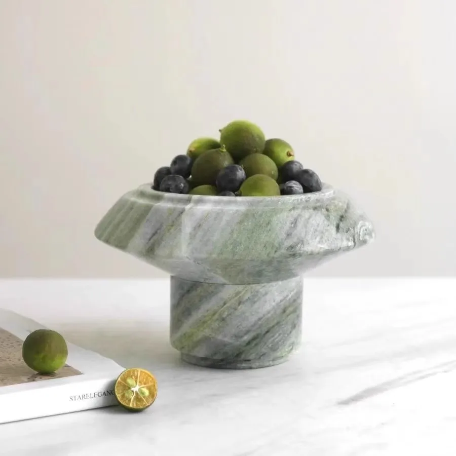 Modern Simple Home Decoration Marble Fruit Tray European Light Luxury Style End Table Tray Small Ornaments Photographic Prop 2