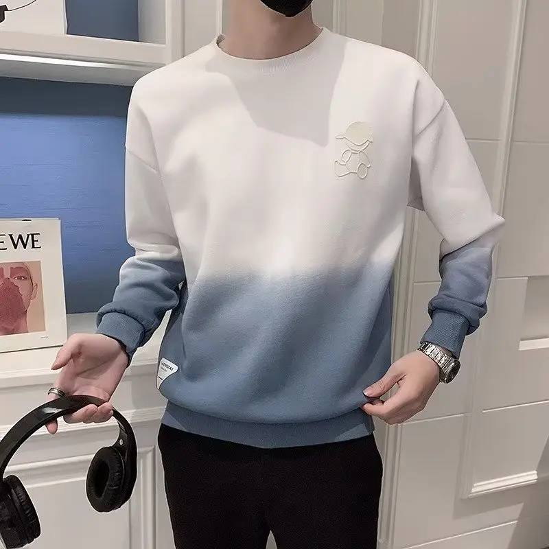 

2023 Men Clothing Autumn Winter Y2k Trend Printed Pullover Men's Casual Comfort Thick Warm High Quality Large Size Sweater
