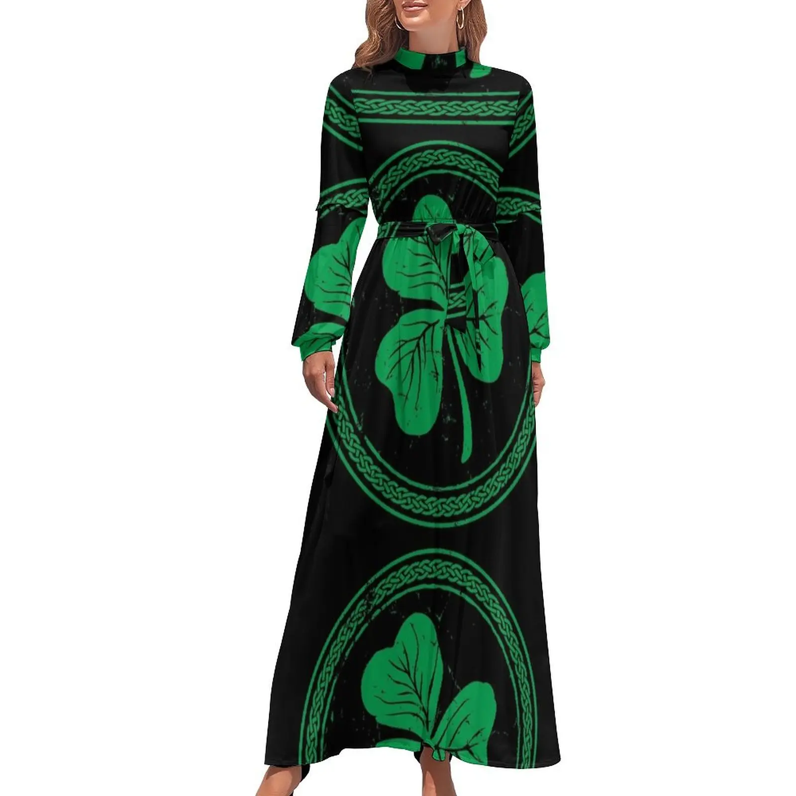 thumbnail image 1 of Clover & Braid - Vestido largo verde claro Vestido para mujer Vestido de fiesta Vestidos de novia para mujer, 1 of 5