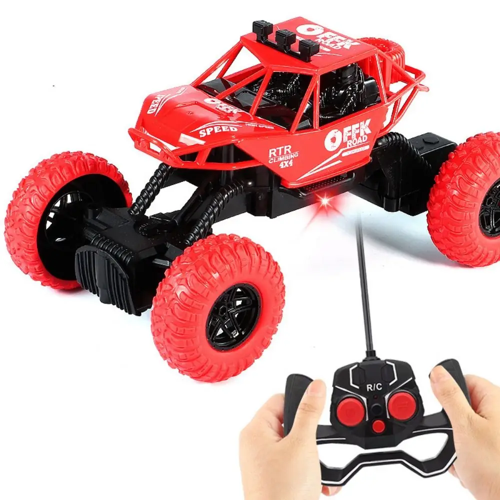 With Lights Remote Control Off-Road Vehicle Rubber Wheels Waterproof Remote Control Toys Cars 2WD Anti-Slip Off-Road Toy Car