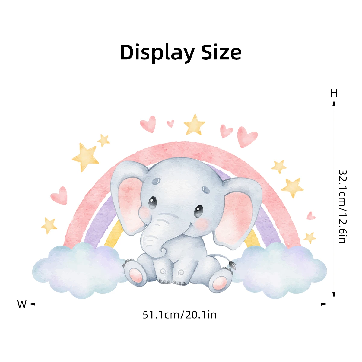 Adesivi murali elefante palloncino colorato cartone animato per la  decorazione della camera dei bambini Camera dei bambini Camera da letto del  bambino Asilo nido Decorazione della casa Adesivo da parete - AliExpress, image size:1200x1200