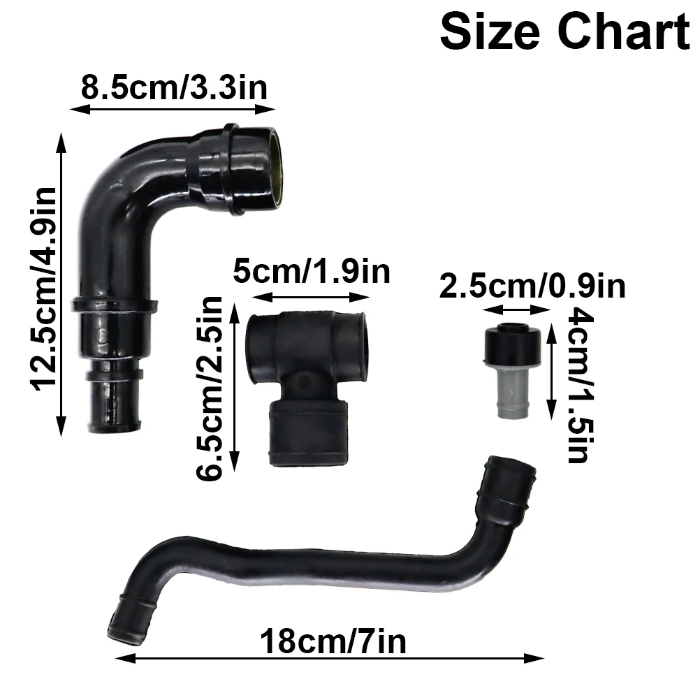 6 Pcs Car Crankcase Hose Pipe Kit For Audi A4 VW Bora OE# 06A103247 06A103221AH 06A103213AF 06A103213F 035103245G 06A103221AF