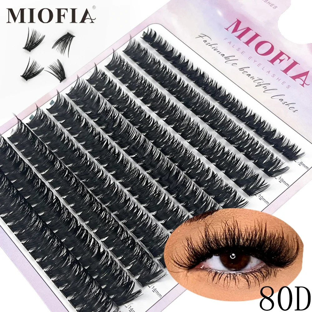 160 Bündel Nerz-Wimperncluster, C/D-Locken, individuelle natürliche russische Wimpern, 8–16 mm, DIY-Wimperncluster-Erweiterungen, Make-up-Tools