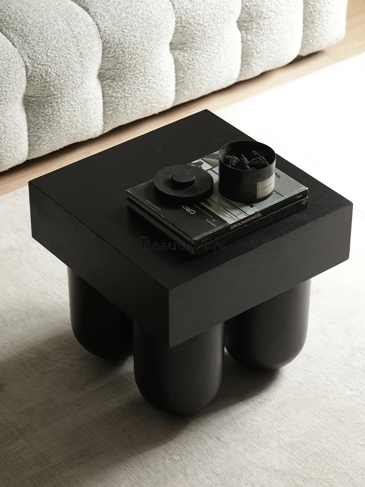 

Nordic Tea Side Table Middle Ancient Style Sofa Solid Wood Side Table Shoes Stool