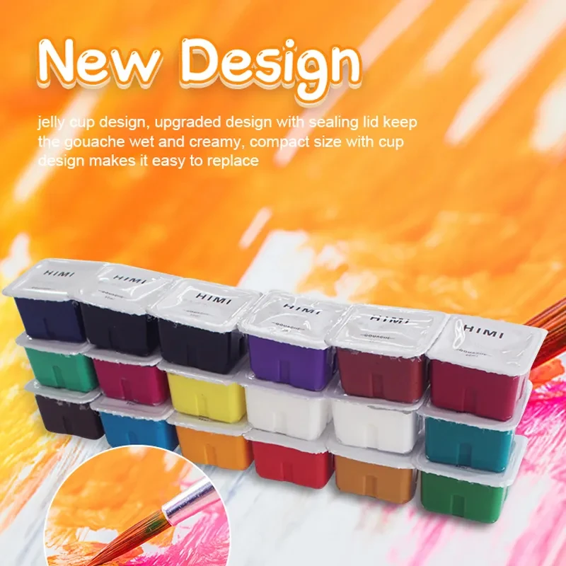 Himi Jelly Gouache Paint Set гуашь 30ml 18/24 Colors Professional  Watercolor Drawing Tools Art Supplies for Kids Artist Beginner - AliExpress