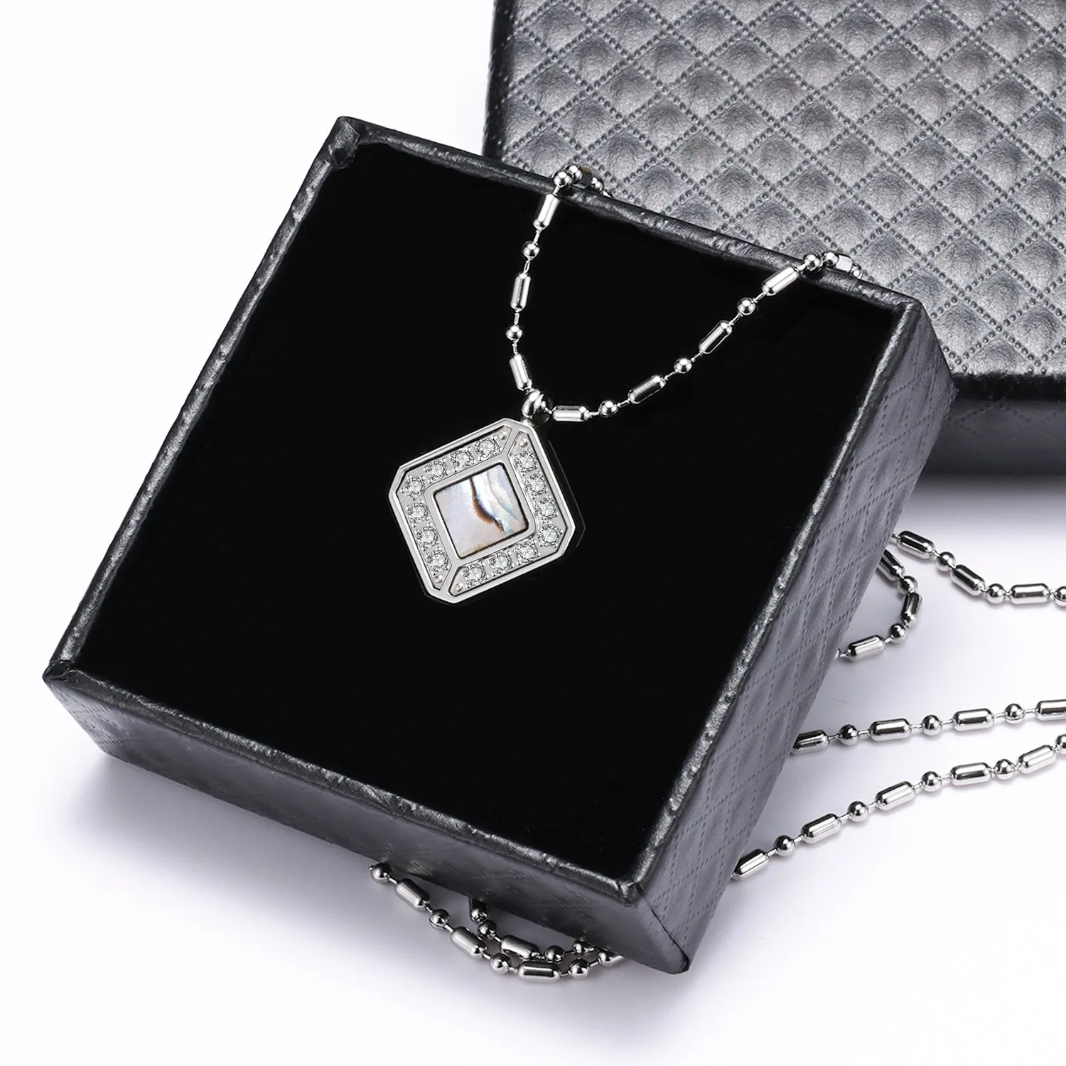

Customized Necklaces Charm Stainless Steel Pendant for Women with Nature Stones for Sliming Healing Health Gift for Friendship
