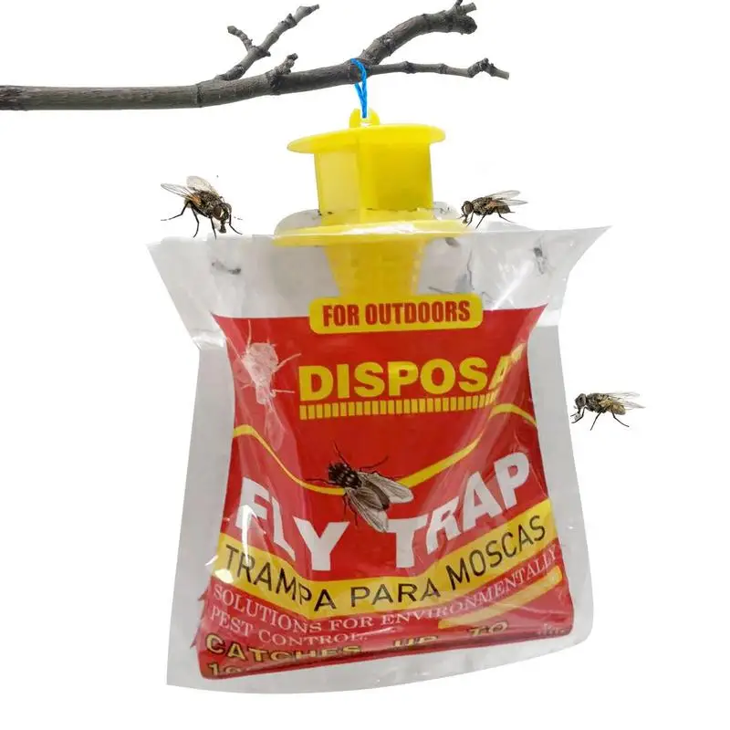 

1pcs Hanging Fly Trap Disposable Insect Fly Attract Catcher Bag Mosquito Trap Catcher Flies Trap Killer For Outdoor
