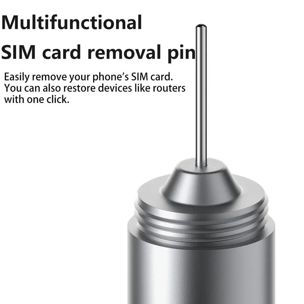 2-in-1 키체인 - 청소 브러시 + SIM 카드 제거 핀 휴대폰 카드 픽업 핀, 이어폰 청소 펜 아이폰용 V8N5