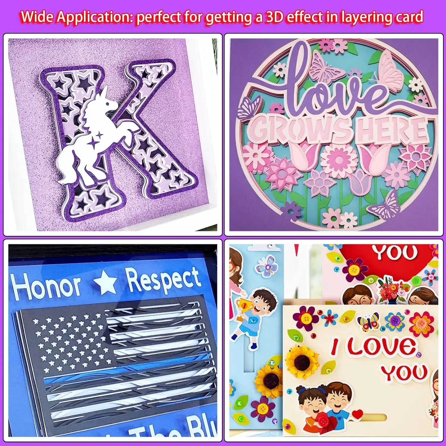 Double Sided Foam Tape Sticky Strip 3D Dual-Adhesive Foam Flexible Pop Strips Mount for Shaker Card Scrapbooking Invitation
