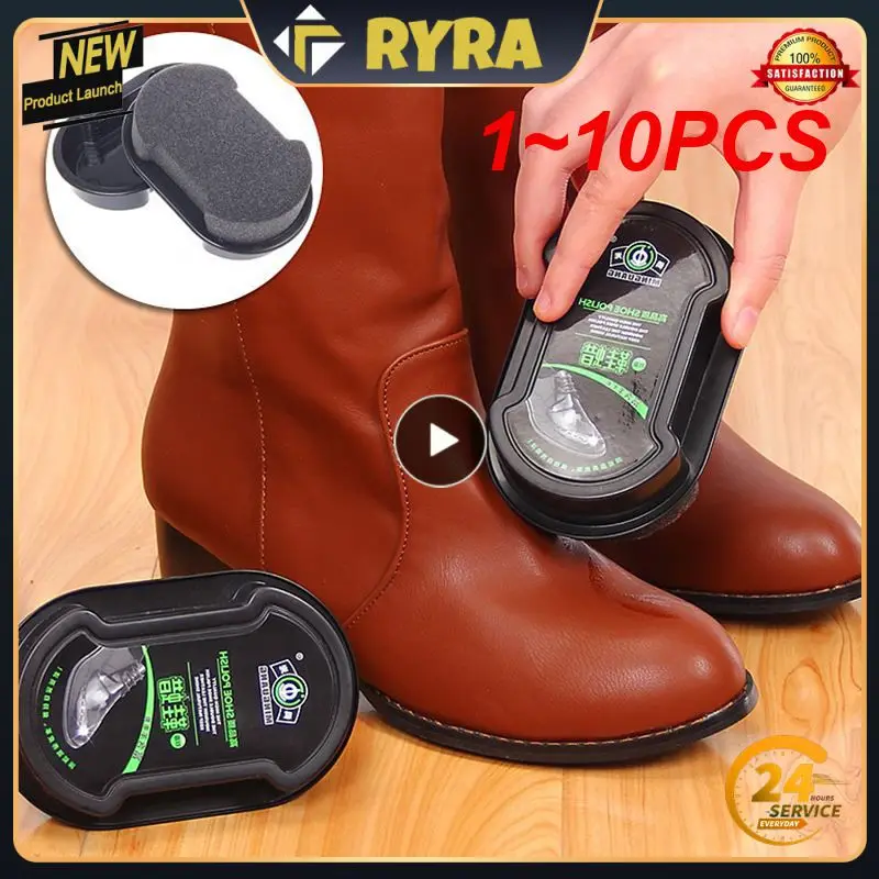 

40 г многофункциональная двухсторонняя полировка для обуви, бесцветная искусственная обувь, очиститель кожи, губка для ухода за обувью, прозрачный воск