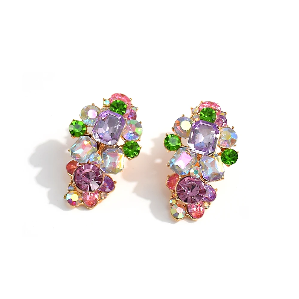 Orecchini Fiore Di Neve Cristallo Orecchini A Fiore Di Neve Con Cristallo - Borchie In Argento 925 Placcato, Creati In Laboratorio, Stile Moda, Per Occasioni Speciali Borchie Neve Lab Created