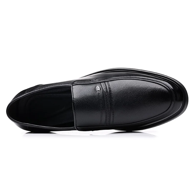 Mens shoes handmade genuine leather slip on comfort business casual big size 47 48