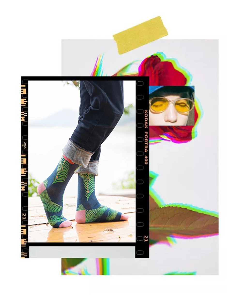 Coole Flamingos Jacquard Lustige Vogel Straße Glücklich Socken Männer Hip Hop Crew Harajuku Divertidos Skateboard Chaussette Dropship – Detail 4