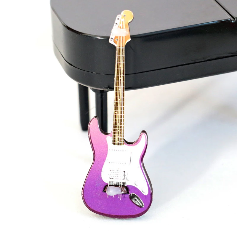 Miniature Dollhouse Guitar - Musical Instrument Decoration Accessory