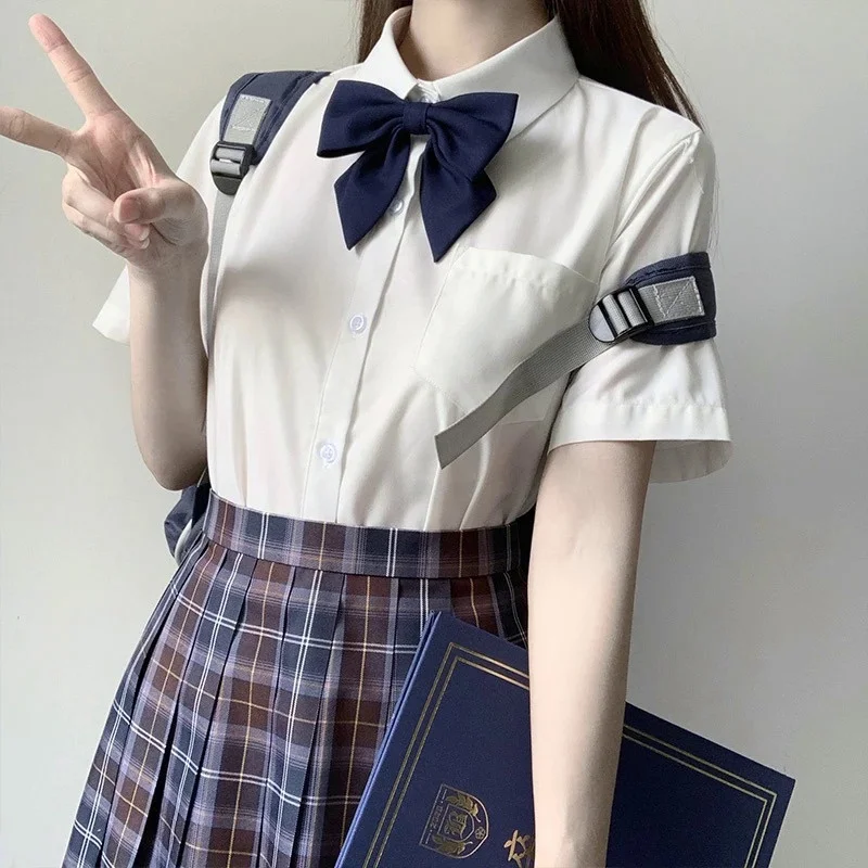 Neck Tie JK Lolita Girls Cross Bow Tie Solid Color for Professional Uniform Casual Collar Detachable