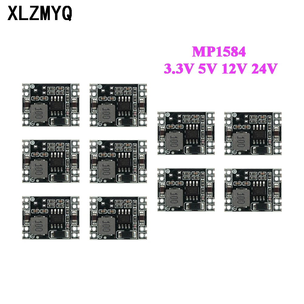 5 Pz Mp1584 Dc-Dc 3A Buck Step-Down Modulo Di Alimentazione 5V-12V 24V A 5V 3.3V 9V 12V Uscita Fissa Ad Alta Corrente Sostituire Lm2596