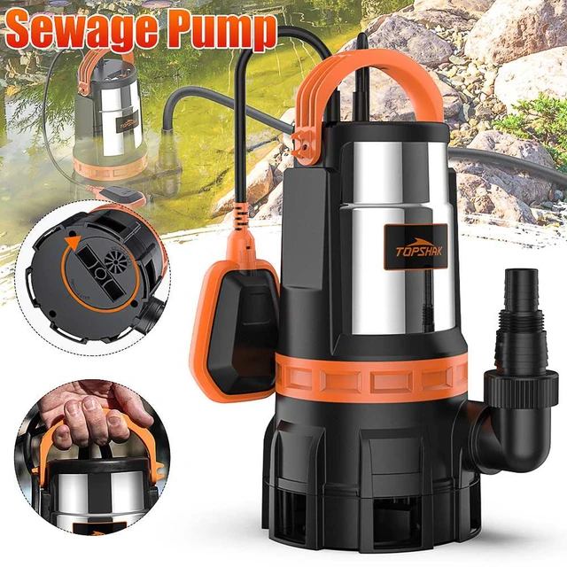 TS-WP1 20000L/h Pompe à eaux usées 1000W Pompe à eau Pompe de puisard pour  l'd'argile de jardin et long câble 32ft pompage complet d'eau sale -  AliExpress