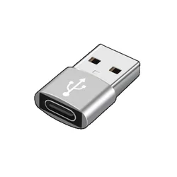 USB 3.0 to Type-C OTG Adapter Accessory - Type-C Female to USB Male Converter (Silver)