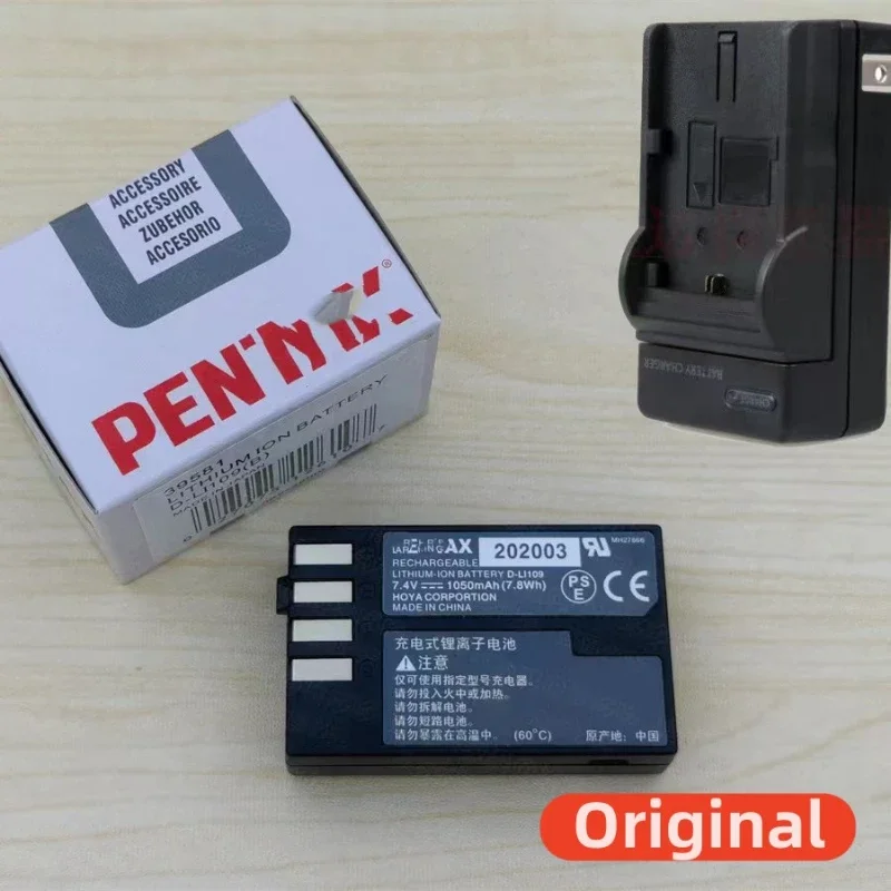 

100% Оригинальный аккумулятор 1050 мАч для PENTAX D-LI109 K30 K50 K70 K500 KR KP K2 KS1 KS2