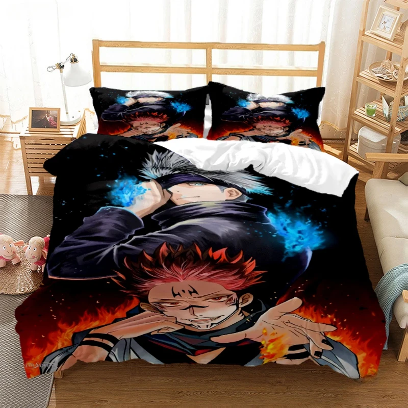 Zhongkaihua Anime JJK beddengoed, 2-delige sets Geto en Gojo 3D