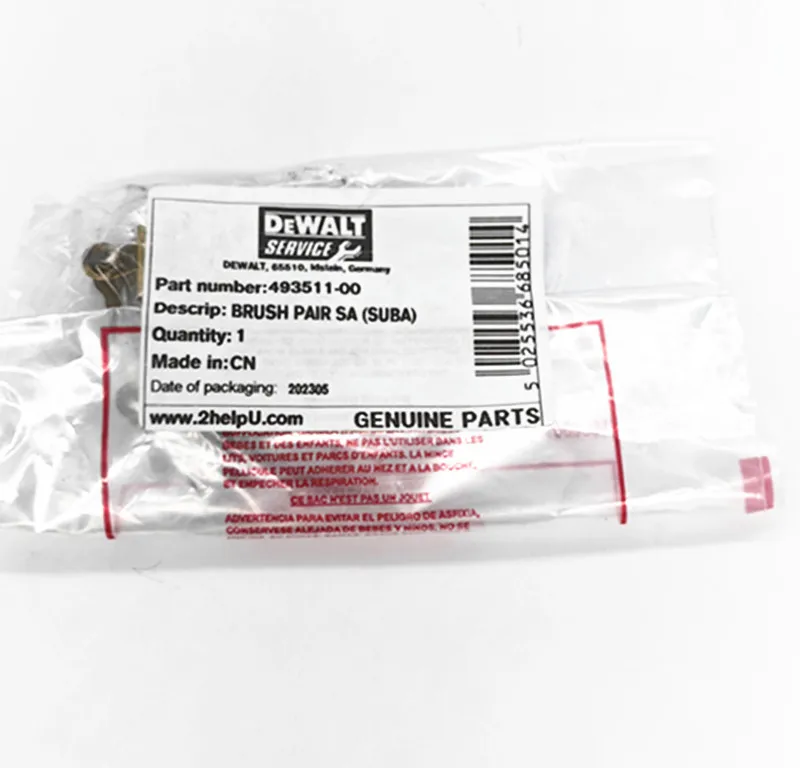 Carbon Brushes Dewalt 493511-00 Cordless Brush Set 389025-00