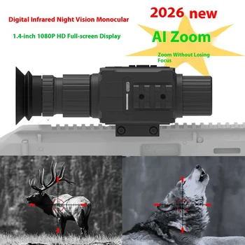 Mirino da Caccia con Schermo da 1,4 Pollici, Fotocamera/Video, Imaging COMS, Tecnologia Ottica con Ingrandimento 5X, Visibile fino a 400 Metri