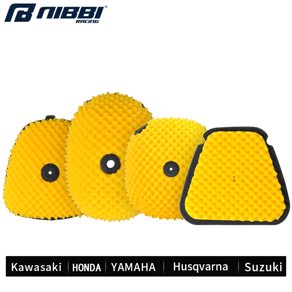 NIBBI Motorcycle Air Filter High Flow Dirt Bike Filter Foam Sponge Air