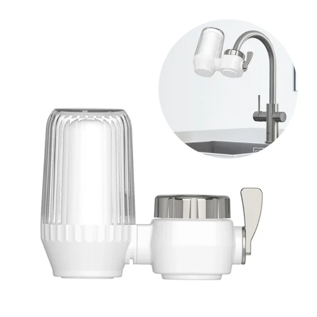 เครื่องกรองน้ํา Faucet แบบสวิตช์แบบแมนนวลพร้อมตัวกรองเซรามิก 0.1 ไมครอน ติดตั้งง่าย ถอดซักได้สําหรับใช้ในบ้านในครัว 6