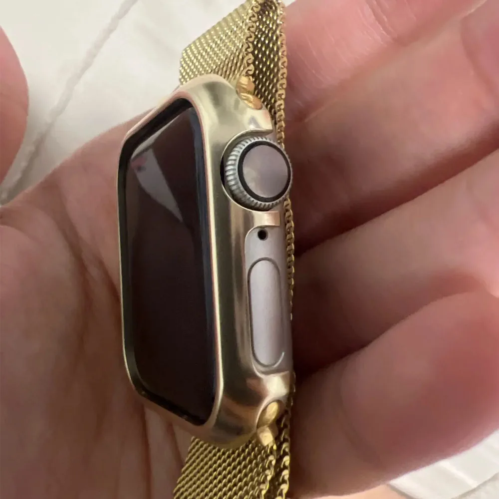Sleek Aluminum Frame Metal Case Bumper for Apple Watch – No Screen Cover
