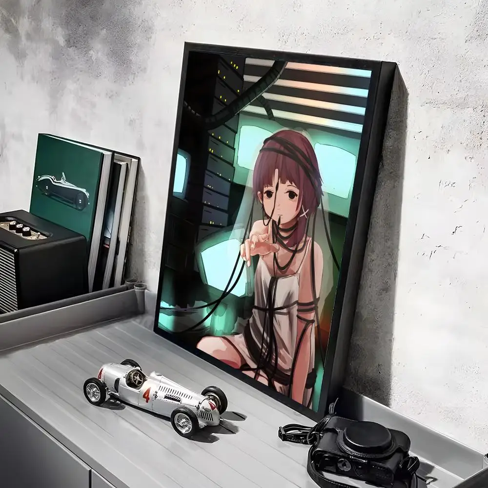 Serielle E-Experimente Lain Anime-Poster, Aufkleber, Wandgemälde, selbstklebende Dekoration für Schlafzimmer, Wohnzimmer, Zuhause, Wandaufkleber, Geschenk – Detail 15