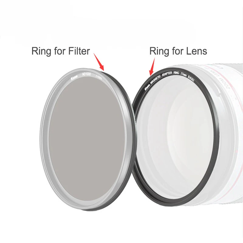 Kase Magnetic Adapter Ring kit - Including Ring for Lens and Ring for Filter ( Convert Thread Filter to Magnetic Filter ) 2