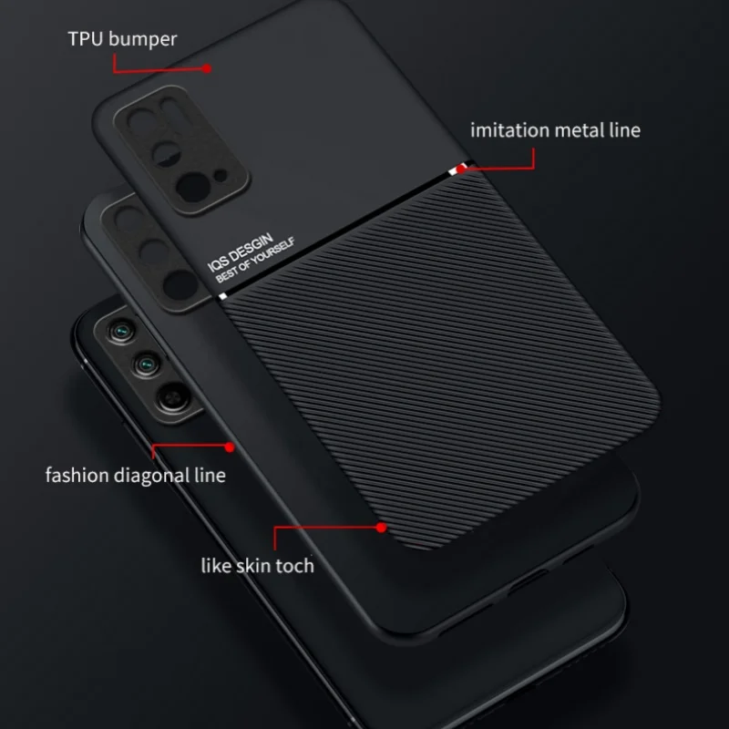 Sleek Leather Magnetic Shockproof Phone Case