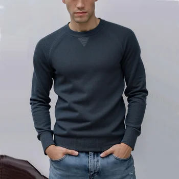 Raglan Sleeve Henley Collar Men's Sweatshirt