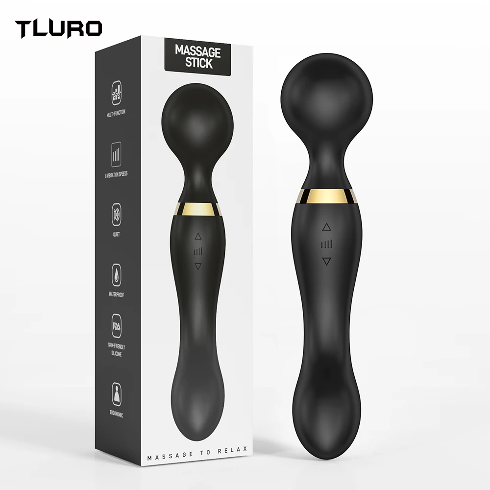 Vibrateur puissant à double tête pour femmes, masseur AV Magic Wand, stimulateur clitoridien et point G, sextoy A_voghion.com