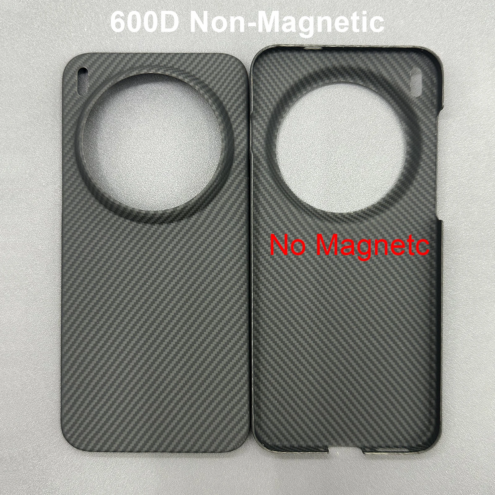 Magnetic Kevlar Aramid Carbon Fiber Slim Case - Black, Lightweight, and Thin