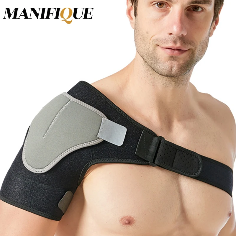 

MANIFIQUE Adjustable Shoulder Support Brace Gym Sports Care for Joint Pain Relief Posture Corrector Shoulder Compression Pads